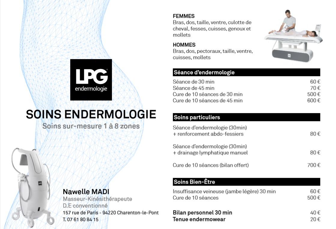 Nawelle Madi kinesitherapeute & Lpg endermologie Paris-Charenton